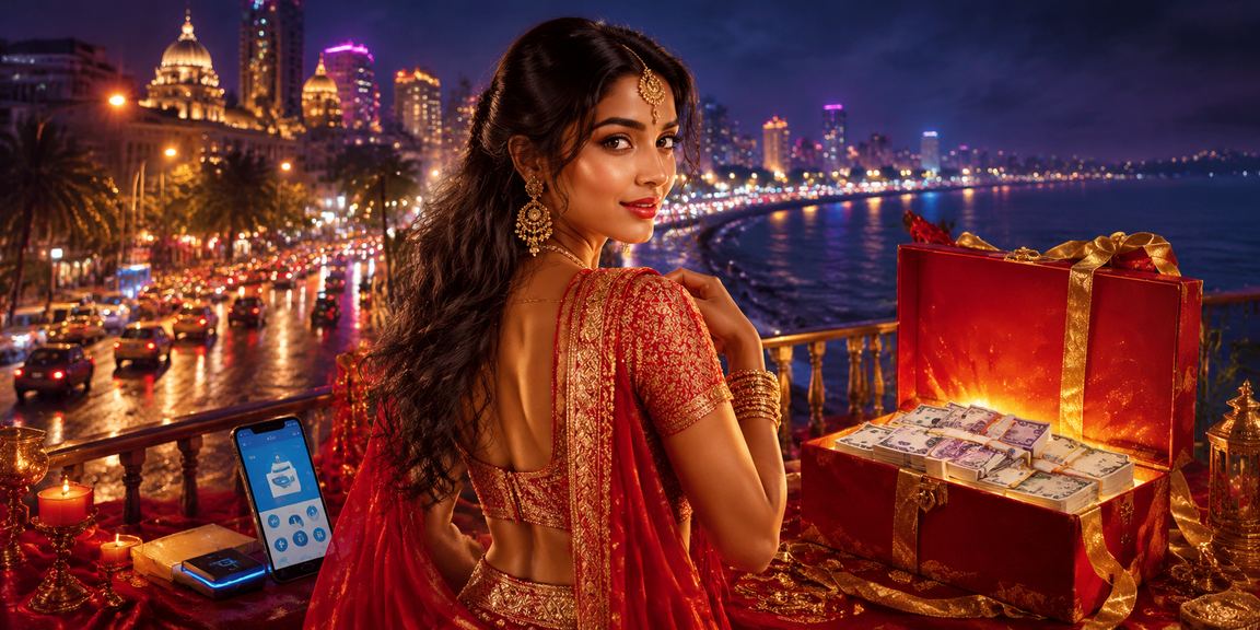 Slot gaming in Mumbai with mobile payments and red gold theme