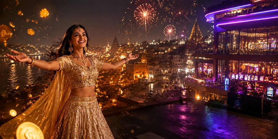 Varanasi Ghat lively casino-style entertainment
